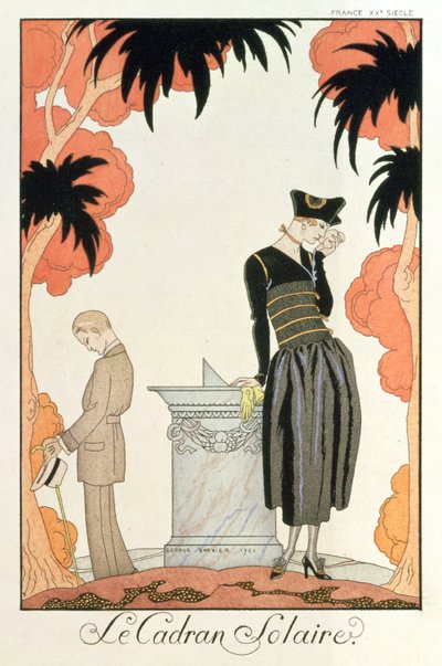 "Falbalas et fanfreluches, Almanach des Modes", mode voor 1921 door Georges Barbier