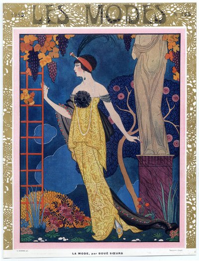 Vooromslag van Les Modes; 1913; uitgegeven 1913 (gekleurde gravure) door Georges Barbier