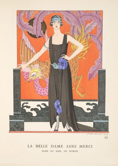 La Belle Dame Sans Merci, uit een collectie modeplaten door Georges Barbier