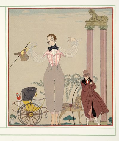 Mademoiselle de Maupin, uit Personages de Comedie, uitgegeven 1922 door Georges Barbier