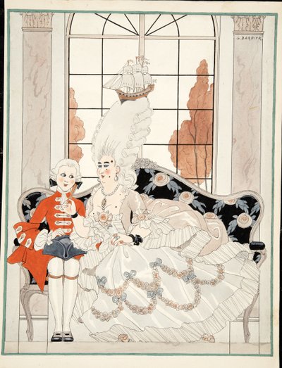De Hertogin, c. 1930 door Georges Barbier