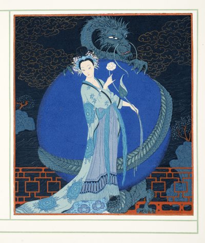 Turandot prinses van China, uit Personages de Comedie, uitgegeven 1922 door Georges Barbier