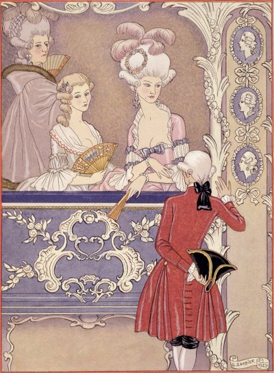 Vrouwen in een Theaterbox, illustratie uit 
