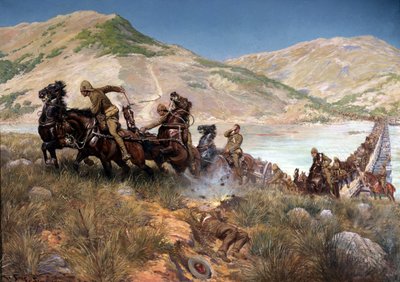 Buller’s Laatste Oversteek van de Tugela, februari 1900 door Georges Bertin Scott
