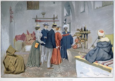 Ingangshal van de gevangenis in Tanger, c.1900 door Georges Bertin Scott