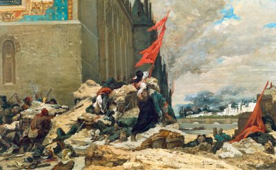 Verbranding van de Tuilerieën door Georges Clairin