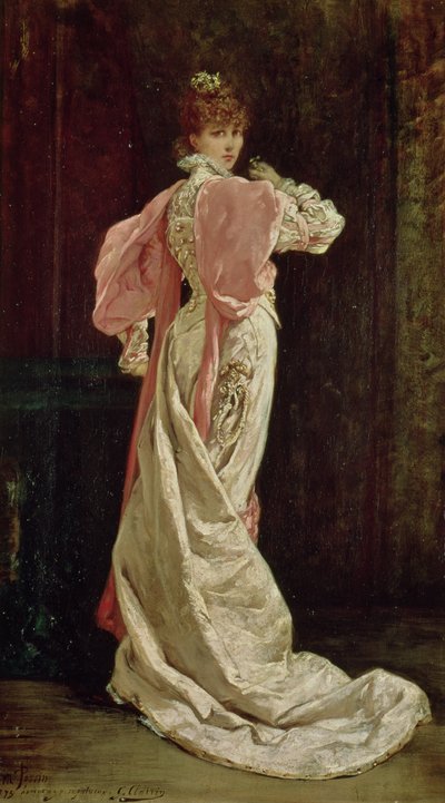 Sarah Bernhardt (1844-1923) in de rol van de koningin in 