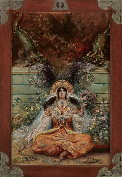 Sarah Bernhardt in de rol van Izeyl door Georges Clairin