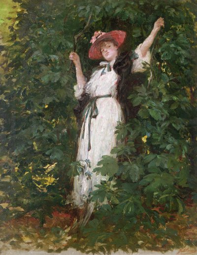 Sarah Bernhardt in de Bomen door Georges Clairin