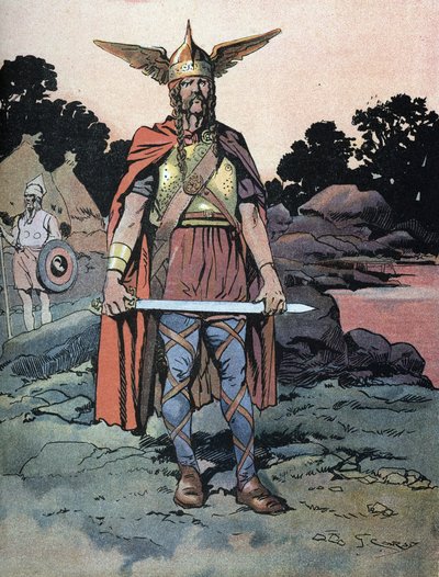 Portret van Vercingetorix, krijger en Gallische leider van de Arvernes-stam door Georges Conrad