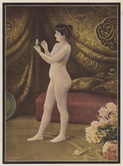 De favoriet, vrouw met een huisdier door Georges Croegaert