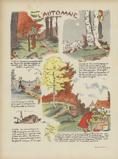 Herfst. Illustratie voor Le Rire door Georges Delaw