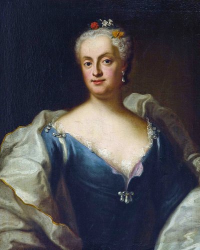 Marie-Anne de Saxe - Maria Anna Sophia van Saksen, keurvorstin van Beieren (1728-1797) door Georges Desmarées