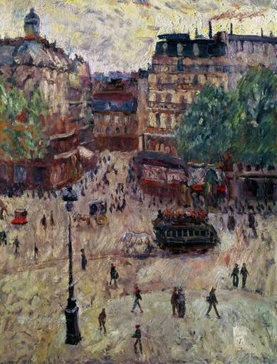 Een Plein in Parijs, 1907 door Georges Dufrenoy