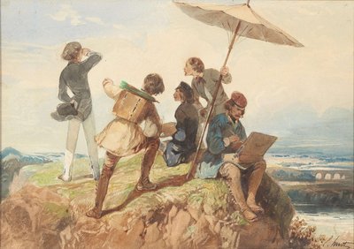 En plein air schilders door Georges Eugène Huot