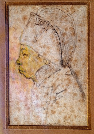 Portret van Francois Hanriot (1761-1794) Tekening door Gabriel (18e eeuw), Parijs, Musee Carnavalet door Georges Francois Gabriel