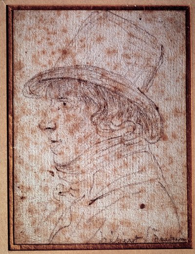 Portret van Jacques Hebert (1757-1794) journalist en revolutionair politicus, oprichter van de krant “le père Duchesne”. Tekening door Gabriel door Georges Francois Gabriel