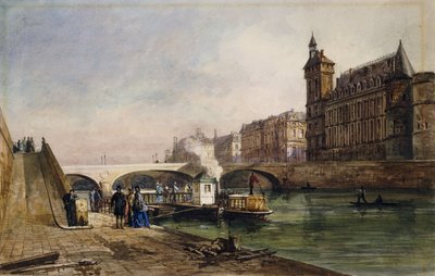 Op de Seine, Parijs door Georges Francois Guiaud