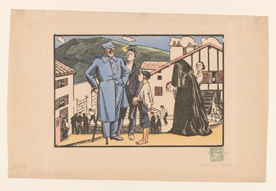 De gewonde van Biriatou door Georges Hermann Rene Paul (signed by artist)