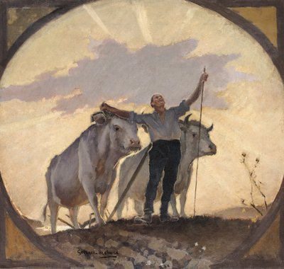 Hymne van de aarde aan de zon, 1892 door Georges Jules Bertrand