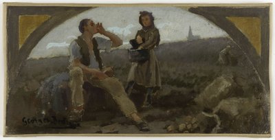 Schets voor de eetkamer van het Hôtel de Ville de Paris: De aardappel, ca. 1893 door Georges Jules Bertrand