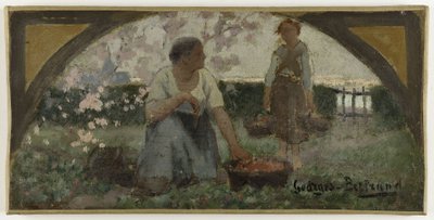 Schets voor de eetkamer van het Hôtel de Ville de Paris: Les fraises, ca. 1893 door Georges Jules Bertrand