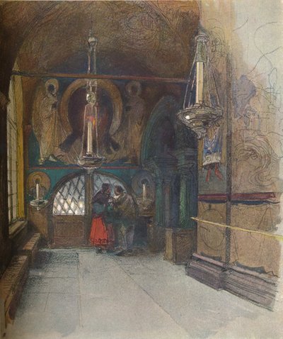 Interieur van de Kathedraal van de Aankondiging, Moskou door Georges Kossiakoff