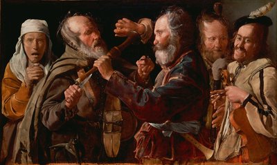 De ruzie van de muzikanten, ca. 1625-1630 door Georges La Tour de