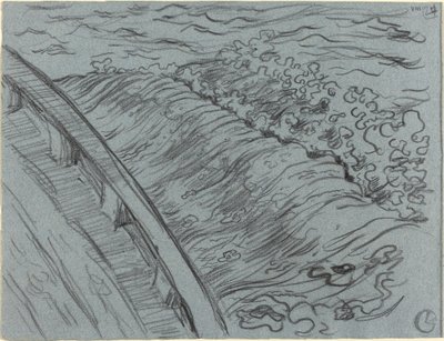 De zee vanaf de rand van een boot, Bretagne door Georges Lacombe