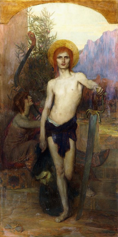 David met het hoofd van Goliath door Georges Lavergne