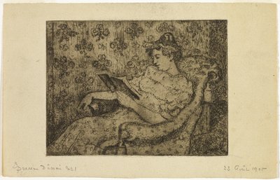 Zittende Vrouw die Leest door Georges Lemmen
