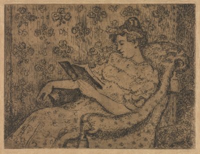 Vrouw Zittend Lezend door Georges Lemmen