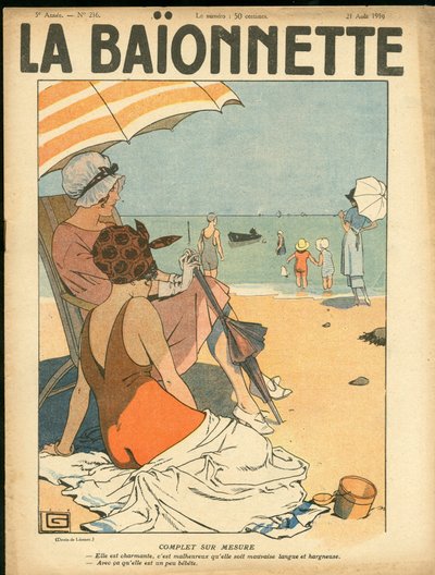 Cover van "La Baionnette", Satirisch en Kleurrijk door Georges Leonnec
