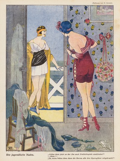 De naïeve jonge vrouw door Georges Leonnec