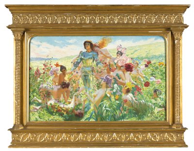 De ridder met bloemen door Georges Marie Rochegrosse