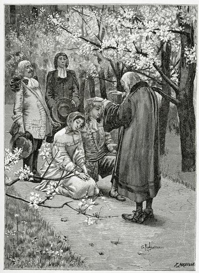 Huwelijk van Ethel en Ordener - illustratie uit Han d