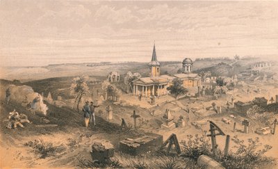 Quarantainebegraafplaats en Kerk met Franse Batterij nr. 50, 1856 door Georges McCulloch