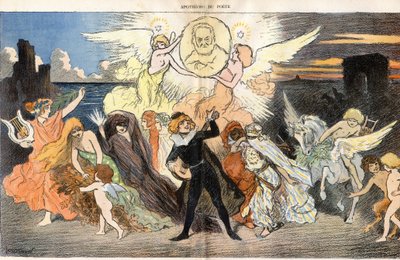 De apotheose van de dichter, een hommage aan Victor Hugo (1802-1885) ter viering van de honderdste verjaardag van zijn geboorte door Georges Meunier
