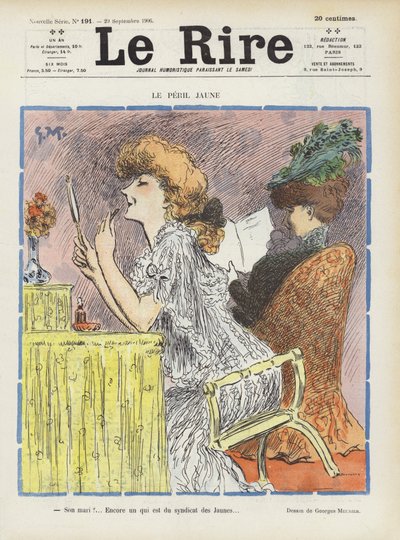 Het gele gevaar. Illustratie voor Le Rire door Georges Meunier