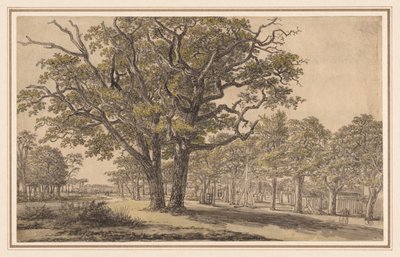 Landschap (recto) door Georges Michel