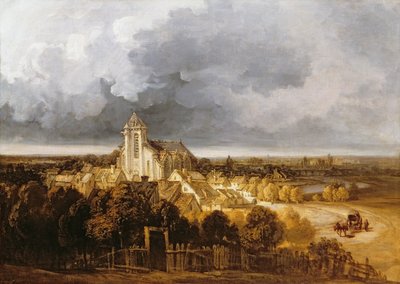 Zicht op Meaux door Georges Michel