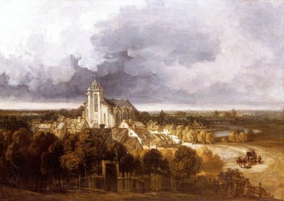 Uitzicht op Meaux, 1800-1843 door Georges Michel