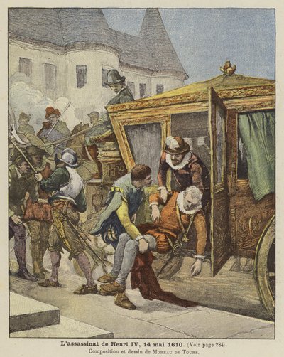 De moord op koning Hendrik IV van Frankrijk, 14 mei 1610 door Georges Moreau de Tours