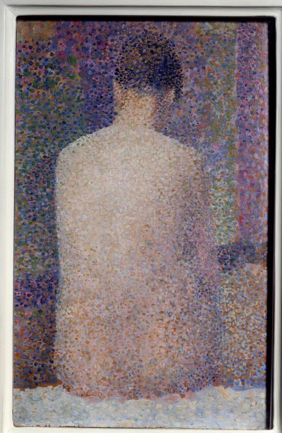 Model, achteraanzicht door Georges Pierre Seurat