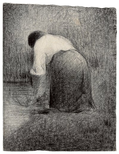 Knielende Vrouw door Georges Pierre Seurat