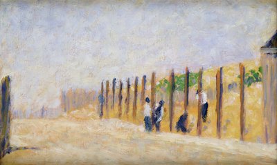Het Duwen van de Palen door Georges Pierre Seurat