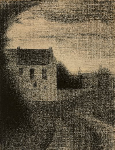 Vierkante Huis; Maison carrée door Georges Pierre Seurat