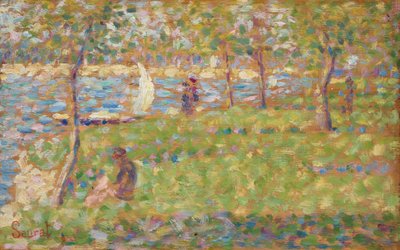 Studie voor La Grande Jatte, 1884-1885 door Georges Pierre Seurat