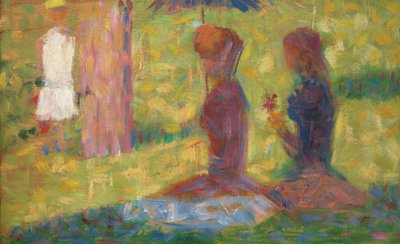 Studie van figuren voor La Grande Jatte, 1884-1885 door Georges Pierre Seurat