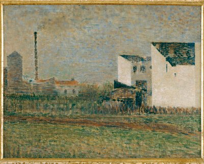 Suburbs (schilderij op doek) door Georges Pierre Seurat